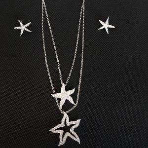 Swarovski necklace and earring set